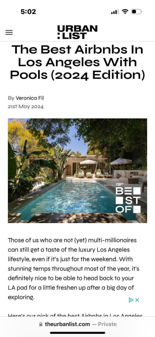 Designer Pool Under The Hollywood Sign Ferienhaus